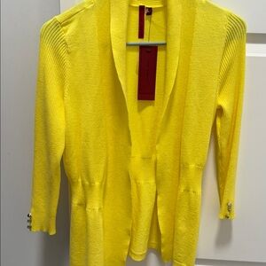 Love Scarlett Bright Yellow Open Cardigan